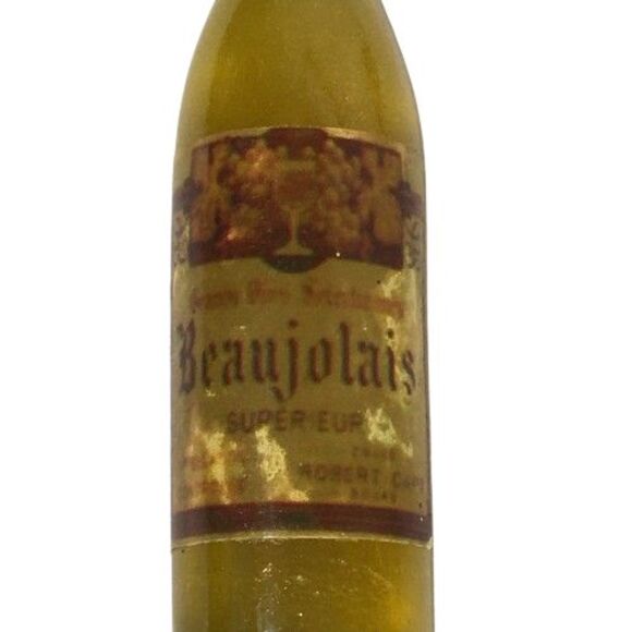 Old World White Wine Bottle Beaujolais Glass Christmas Tree Holiday Ornament - Picture 4 of 6